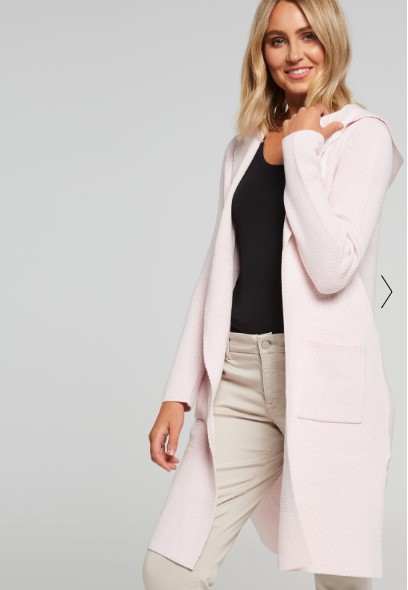 EDEN HOODED CARDI $49.00 (RRP$89.95)