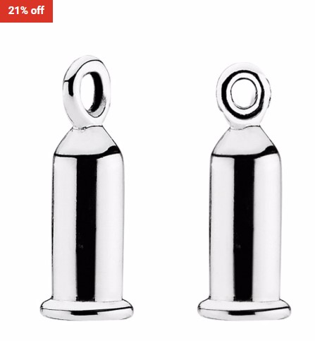 21% OFF PANDORA Silver Earring Charm Barrel $23 (RRP$29)
