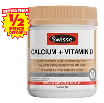 Swisse Ultiboost Calcium + Vitamin D 150 Tablets $13.99 (Don’t Pay RRP: $29.99)