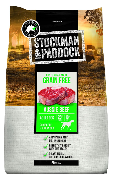 Stockman & Paddock Grain Free Dog Food Beef 20kg $89.99