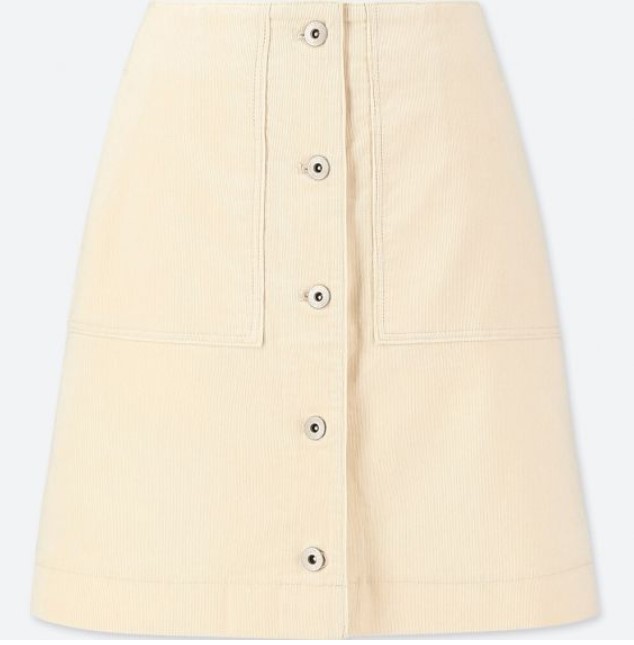 WOMEN Corduroy Front Button Mini Skirt (High Waist) $49.90