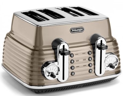 DeLonghi Scultura Four Slice Toaster CTZ4003 Beige $104.00 (RRP:$239.00)