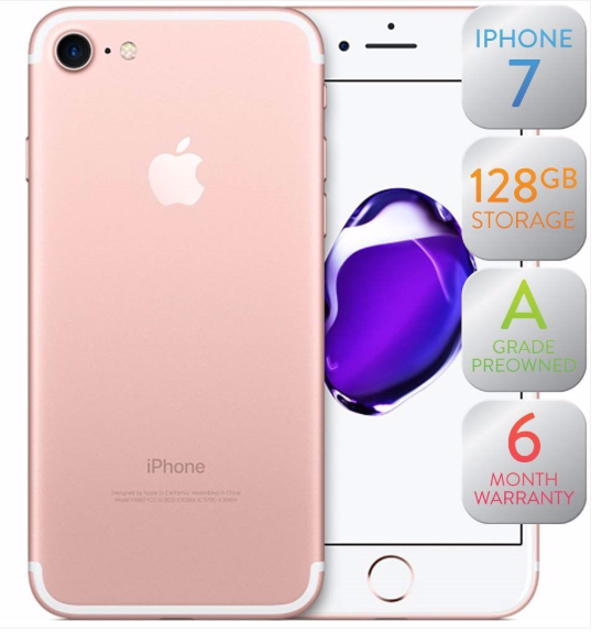 Apple iPhone 7 128GB Rose Gold (Pre-Owned – A Grade) $489