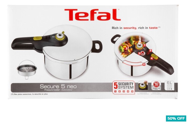 50% OFF Tefal Secure 5 Neo 6L Pressure Cooker $99.95 (Don’t pay $199.95)