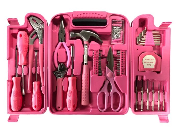 45-Piece Hardware DIY Tool Kit – Pink $39.99