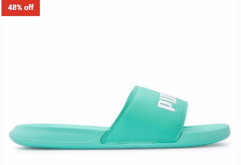 48% OFF Puma Unisex Popcat Slide Sandals Biscay Green $21 (RRP$40)