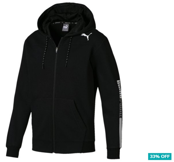 33% OFF Puma Men’s Modern Sports Fleece Hooded Jacket – Puma Black $59.99 (Don’t pay $90)