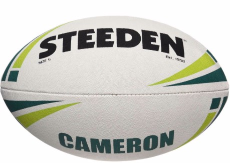 20% OFF STEEDEN Rugby Ball – White $39.99 (RRP$49.99)