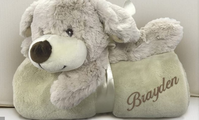 Save up to $40 on a Personalised Embroidered Baby Blanket or Bunny Rabbit Plush Toy! $29.99 (VALUED AT $69.99)