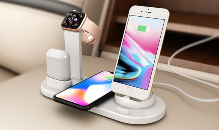 Three-in-One Rotatable Charging Dock with Wireless Charging for iPhone: One ($29.95) or Two ($39.95)