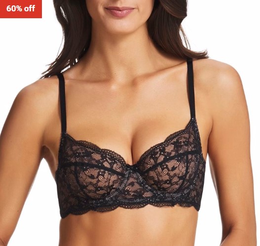 60% OFF Fine Lines Eloise Balconette Bra Black $23.95 (RRP$59.95)