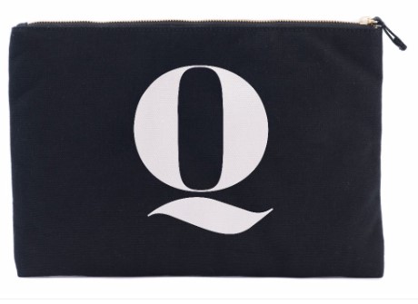 Personalised Canvas Bag Large Canvas Pouch Black-Letter Only $24.99