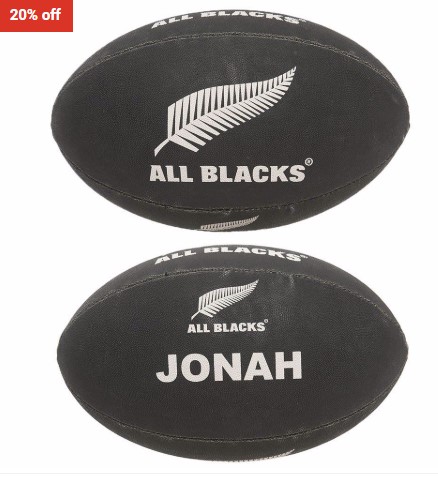 20% OFF ALL BLACKS GILBERT NEW ZEALAND ALL BLACKS Rugby Ball $39.99 (RRP$49.99)