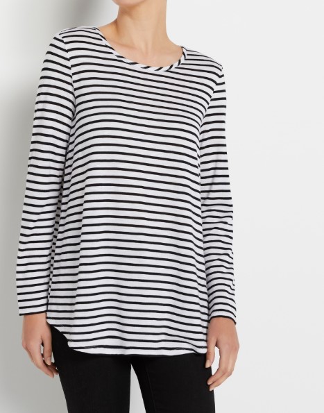 Essential Stripe Longline Top $49.95