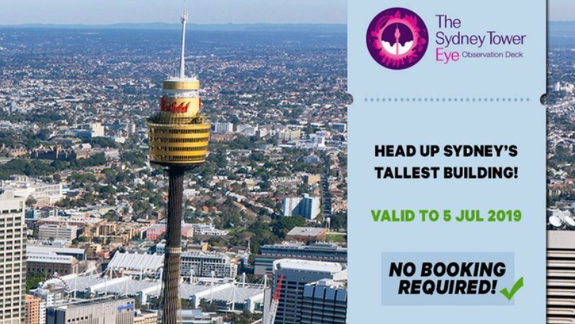 Sydney Tower Eye Entry: Child Aged 4-15 ($16) or Adult Entry ($23.20) (Up to $29 Value)