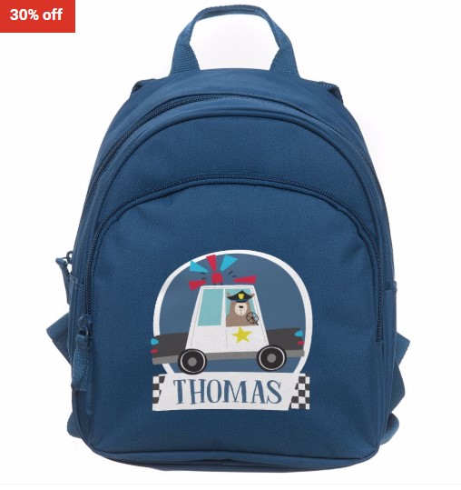 30% OFF Personalised Backpack Build-A-Bag Mini Navy Blue Backpack $23.09 (RRP$32.99)