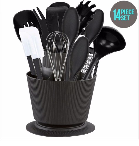 Home Basics Kitchen Tool 14 Piece Set – Black $23