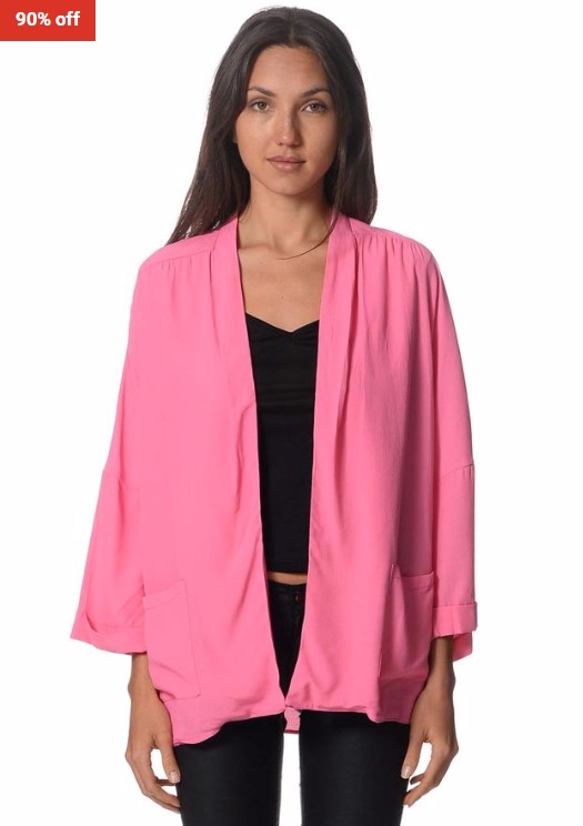 90% OFF New Look Pink Morocane Dp Blazer $4 (RRP$39.99)