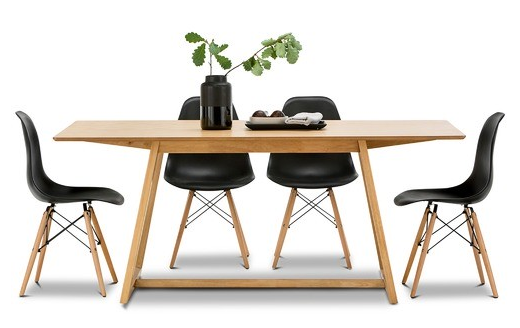 Manhattan Dining Table & Eames Replica Chairs Set $699.00-$779.00 (RRP:$829.00)