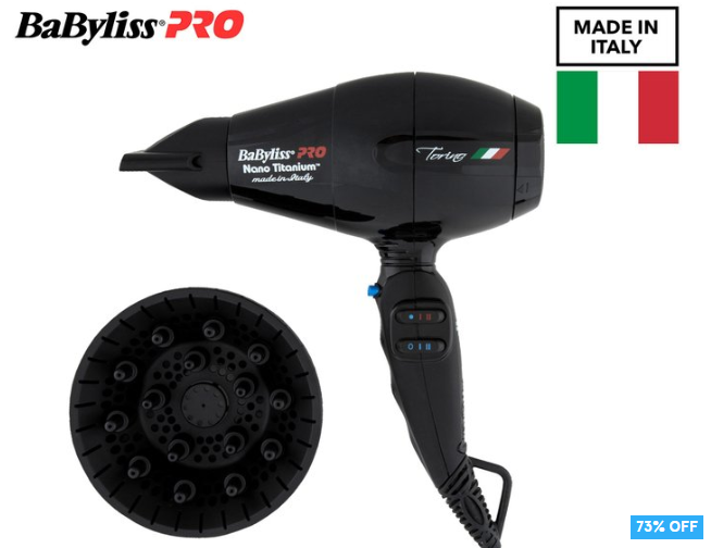 73% OFF BaByliss Pro Torino 6100 Hair Dryer 2200W $50 (RRP$87)