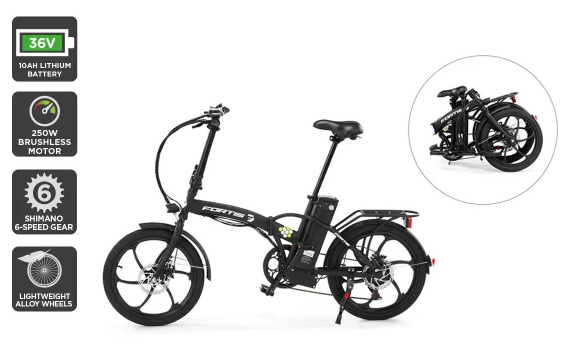 Fortis 20″ 36V 10Ah Foldable Electric Bike $559