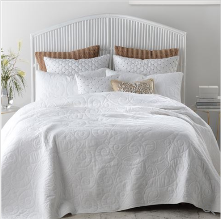 Private Collection Sidney Coverlet Set White 3pce $84.00 (RRP:$280.00)