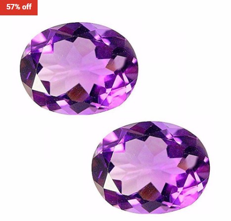 57% OFF Georgiadis Gemstone 1.00ct Natural Unheated Oval Facet Cut Purple Amethyst Gemstone (2pcs) $13 (RRP$30.50)