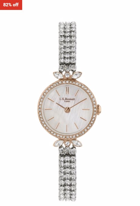 82% OFF L.K.Bennett Womens Heirloom Watch With Czech Stone Bracelet Strap $89 (RRP$489)