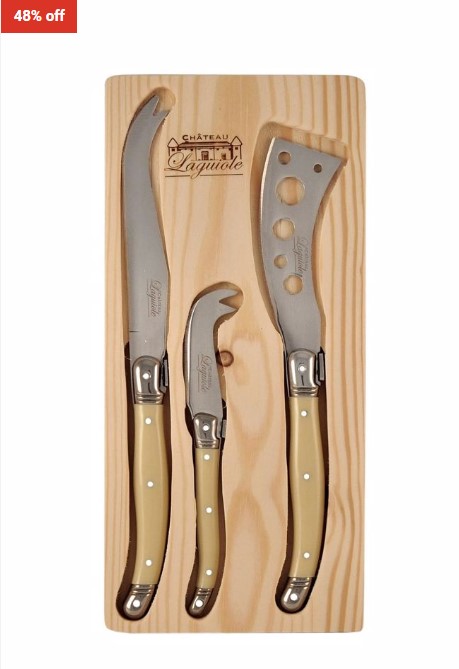 48% OFF Laguiole Cheese Knife Set – 3pce Ivory $25.90 (RRP$49.95)