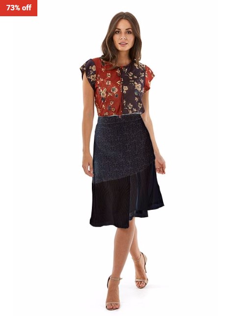 73% OFF Boo Radley DOBY LINEN PANELS SKIRT $35 (RRP$129)