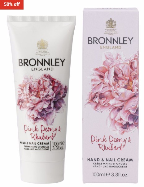 50% OFF Bronnley Pink Peony & Rhubarb Hand & Nail Cream 100ml $4.99 (RRP$10)