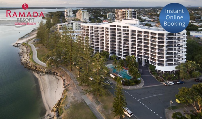 Sunshine Coast: 2-3 Nights for 2-4 with Kayak, Bike, and DVD Hire, Wine and Late Check-Out at Ramada Resort Golden Beach $209