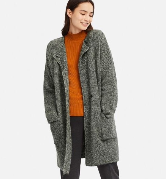 WOMEN Tweed Knitted Coat AU$39.90 (RRPAU$59.90)