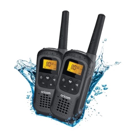 Oricom 2W Waterproof Handheld Portable IPX7 UHF CB Radio – Twin Pack (UHF2500-2GR) $139 (RRP $199)