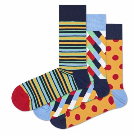 61% OFF Happy Socks 3 Pack Mixed Socks $21.99 (RRP$56)