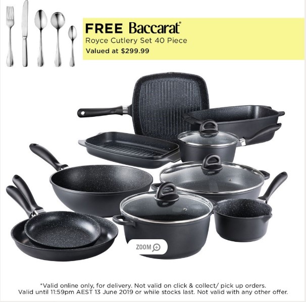 Baccarat Stone Cookware Set 10 Piece $299.98 (RRP $999.99)