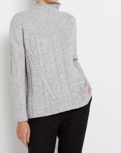 Cable Knit Turtle Neck Pullover $99.95