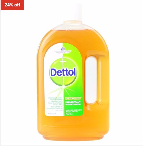 24% OFF Dettol 6 Pack Dettol 750ml Antiseptic Disinfectant Household Grade $44.99 (RRP$59.10)