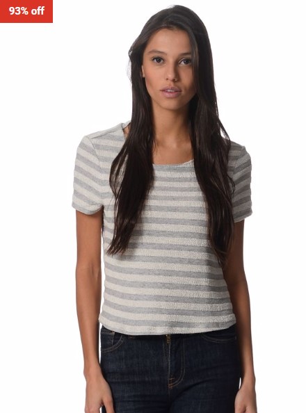 93% OFF MK Fashion Striped Grey Top $2 (RRP$30)