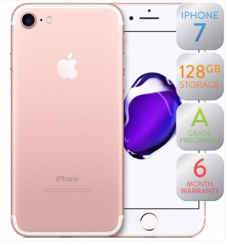 Apple iPhone 7 128GB Rose Gold (Pre-Owned – A Grade) $479