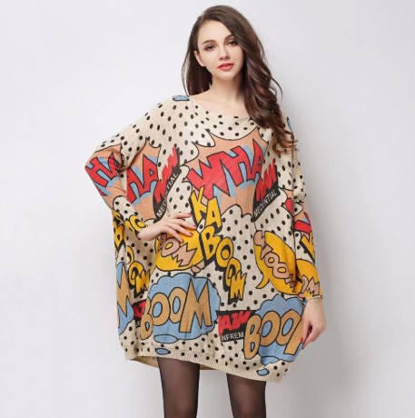 XIKOI Loose Printing Knit Sweater $25