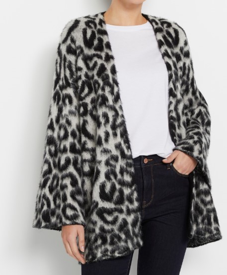 Textured Animal Knit Kimono $119.95