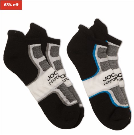 63% OFF Jockey 2 Pack Mens Socks Jky Prf Coolmx $6.95 (RRP$18.95)