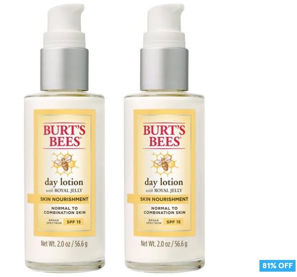 81% OFF 2 x Burt’s Bees Skin Nourishment Day Lotion w/ SPF15 56.6g $15 (Don’t pay $79.90)