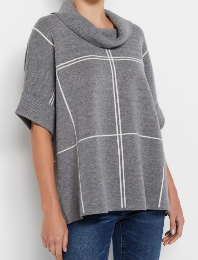 50% Off Check Knit Poncho $54.98 (RRP$109.95)