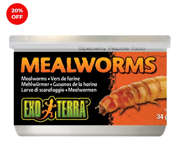 20% OFF Exo Terra Mealworms $7.59 (RRP$9.49)