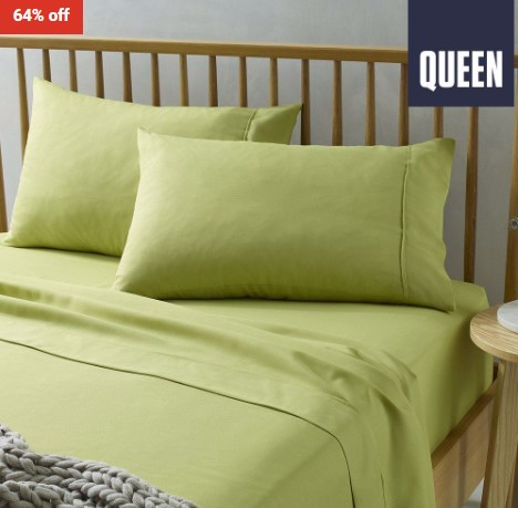 64% OFF The Big Sleep Green Microfibre Sheet Set $25 (RRP$69.95)