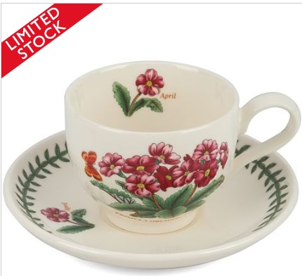 Portmeirion Botanic Garden April Teacup & Saucer $24.00  (RRP:$84.00)