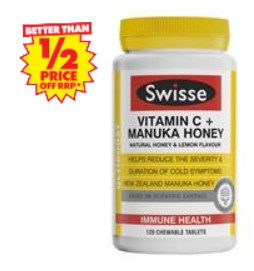 Swisse Ultiboost Vitamin C + Manuka Honey 120 Tablets $14.99 (Don’t Pay RRP: $32.99)