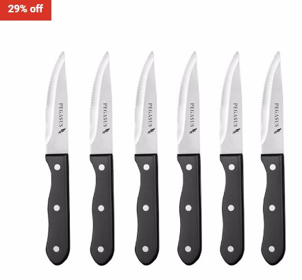 29% OFF Pegasus Deluxe Steak Knife Set | 6Pce $24.90 (RRP$34.99)